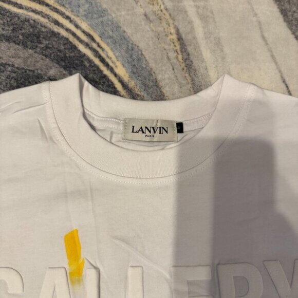 Lanvin x Gallery Dept White Paint Splatter Tee Mens Large - Picture 2 of 3